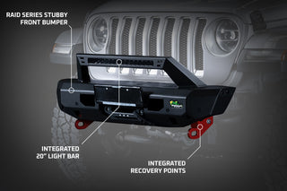 IRONMAN RAID STUBBY FRONT BUMPER KIT SUITED FOR JEEP WRANGLER JL/JLU