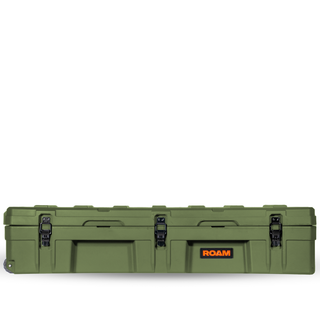 The ROAM 128L Rolling Rugged Case is a heavy-duty storage case that comes in 4 color options and is ideal for storing your long items such as chairs, shovels, axles, recovery gear or just adding more storage to any vehicle. This premium case features a durable LLDPE shell, Nylon rope handles, steel lockable latches, and a dust/waterproof gasket seal that makes sure your gear always stays protected no matter the terrain. 