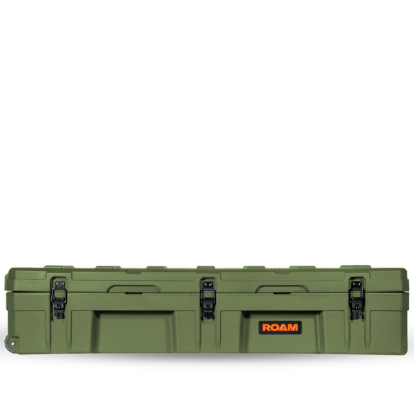 The ROAM 128L Rolling Rugged Case is a heavy-duty storage case that comes in 4 color options and is ideal for storing your long items such as chairs, shovels, axles, recovery gear or just adding more storage to any vehicle. This premium case features a durable LLDPE shell, Nylon rope handles, steel lockable latches, and a dust/waterproof gasket seal that makes sure your gear always stays protected no matter the terrain. 